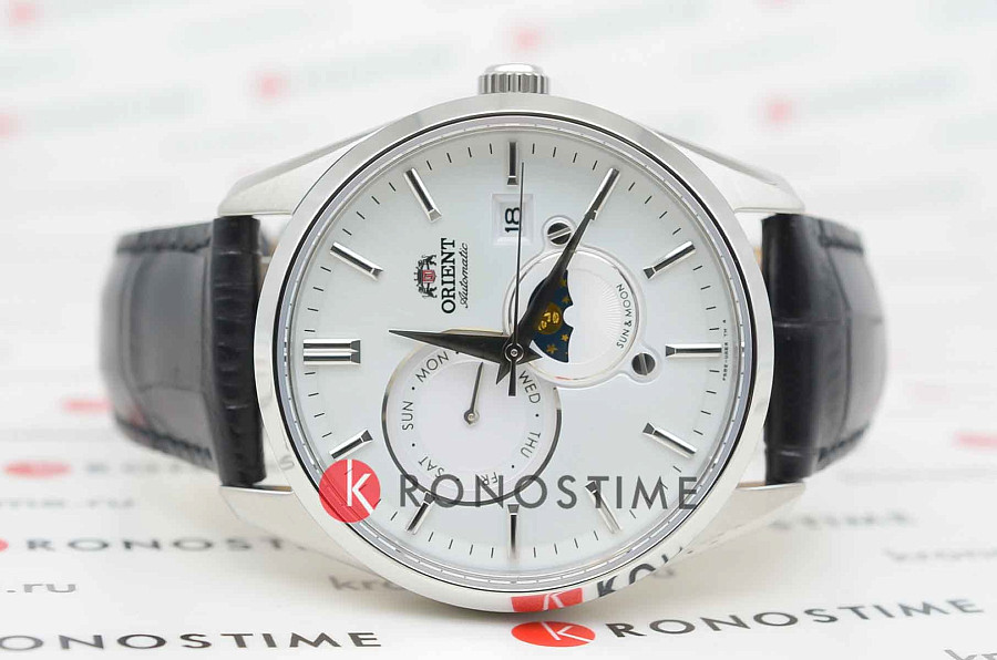 Часы Orient Sun And Moon RA-AK0305S (RN-AK0305S) — механические, металл сталь