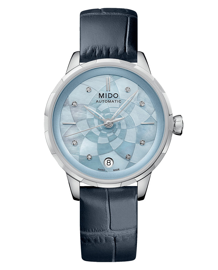 Часы Mido Rainflower M043.207.16.131.00 — женские, голубой