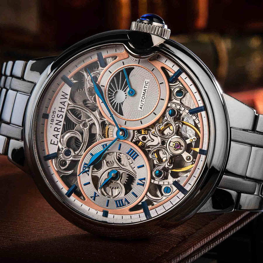 Часы Earnshaw Barallier ES-8242-77 — механические, металл сталь