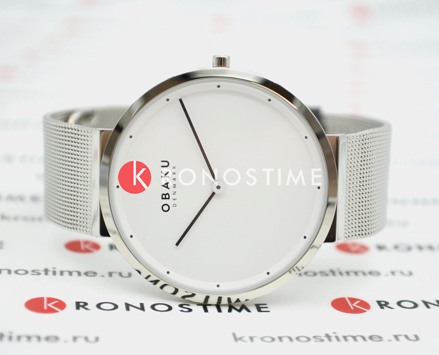 Часы Obaku Ultra Slim V230GXCWMC — мужские, нержавеющая сталь