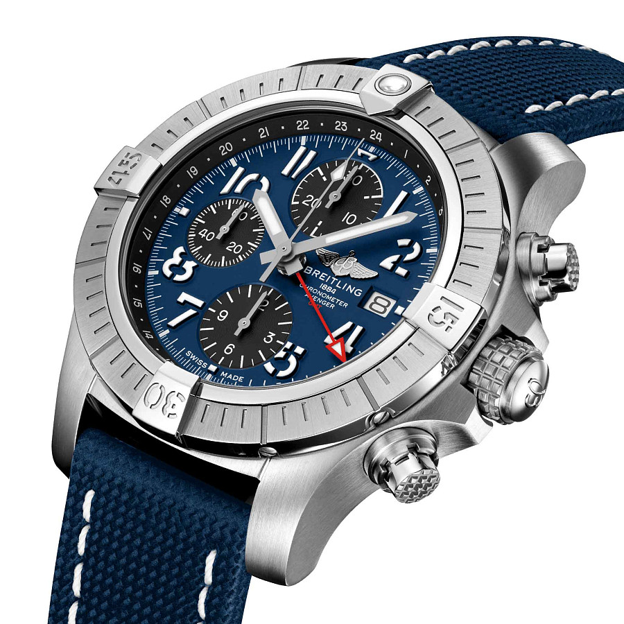 Часы Breitling Avenger Chronograph GMT 45 A24315101C1X2 — механические, сталь металл