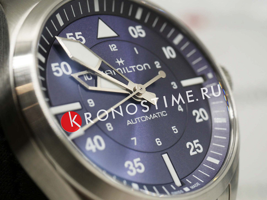 Часы Hamilton Khaki Aviation Pilot Auto H76215140 — мужские, нержавеющая сталь