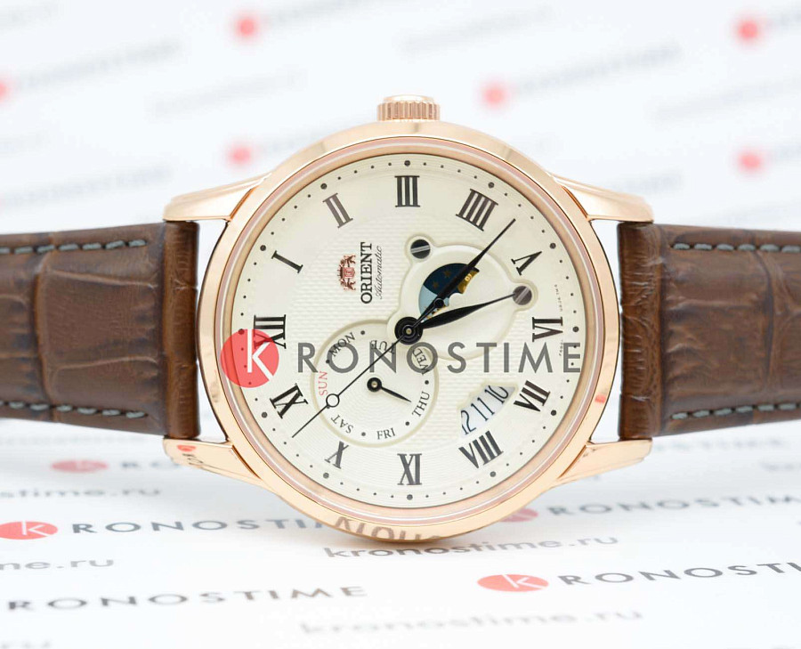 Часы Orient Sun & Moon RA-AK0007S (RN-AK0007S) — механические, сталь металл