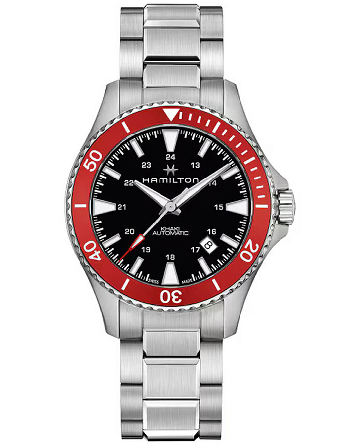 Часы Hamilton Khaki Navy Scuba Auto H82405130 — мужские, черный
