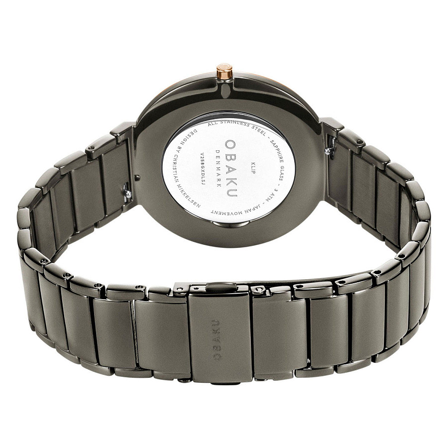 Часы Obaku Links V258GXDLSJ — синий, металл сталь титан