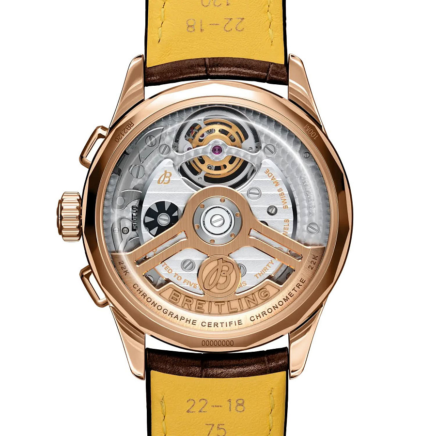 Часы Breitling Premier B21 Chronograph Tourbillon 42 RB2120211G1P1 — золото, Швейцария