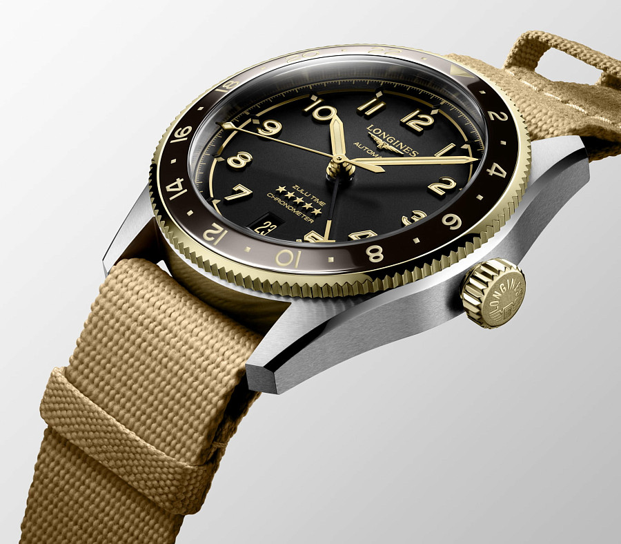 Часы Longines Spirit L3.802.5.53.9 — тканевый, мужские
