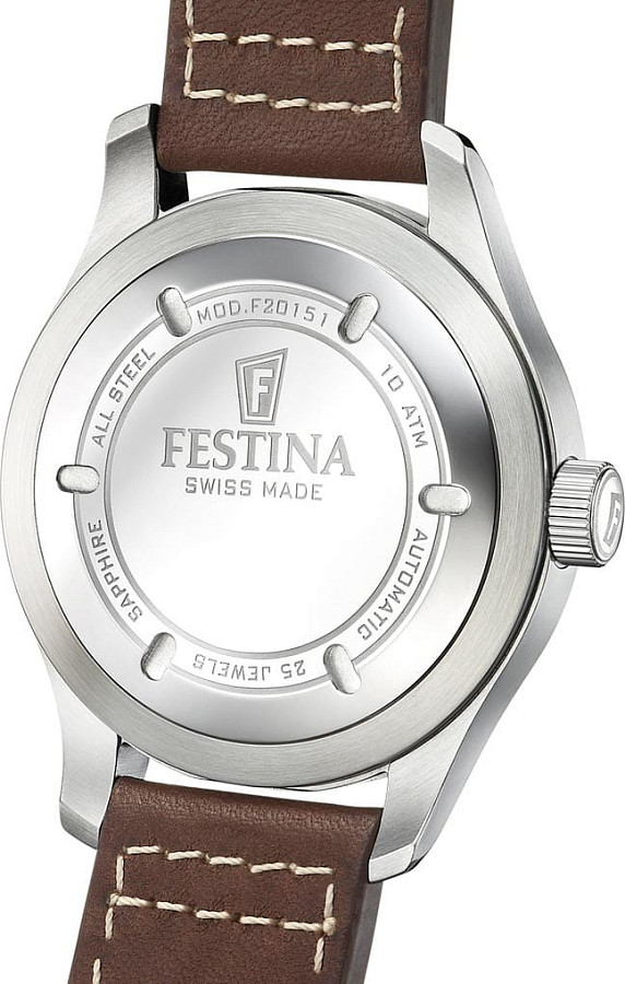 Часы Festina Automatic F20151/1 — кожаный, мужские
