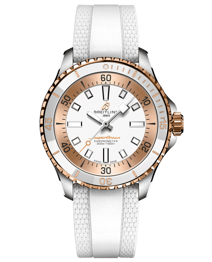 Часы Breitling Superocean Automatic 36 U173771A1A1S1 — мужские, белый