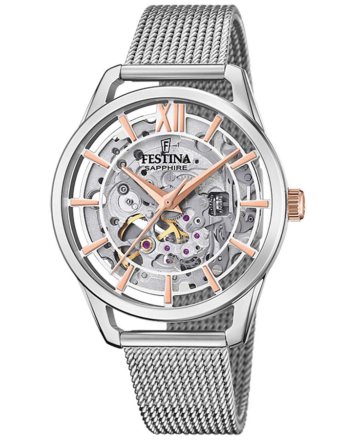 Часы Festina Automatic F20627/1 — женские, серебристый
