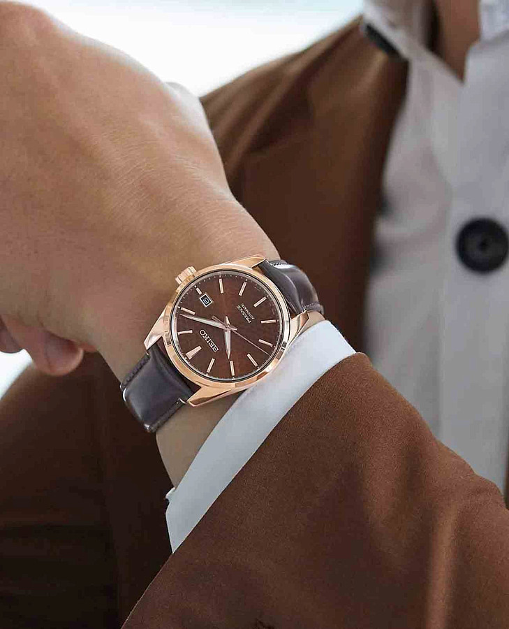 Часы Seiko Presage Sharp Edged Series SPB170 — механические, сталь металл