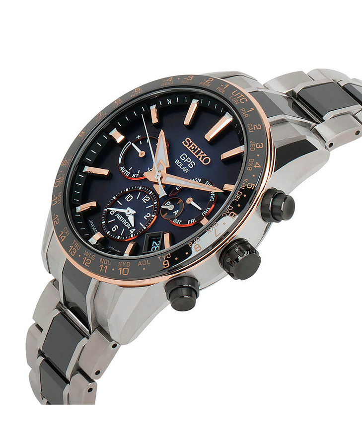 Часы Seiko Astron GPS Solar SSH007J1 — автокварц (кинетик), титан металл керамика