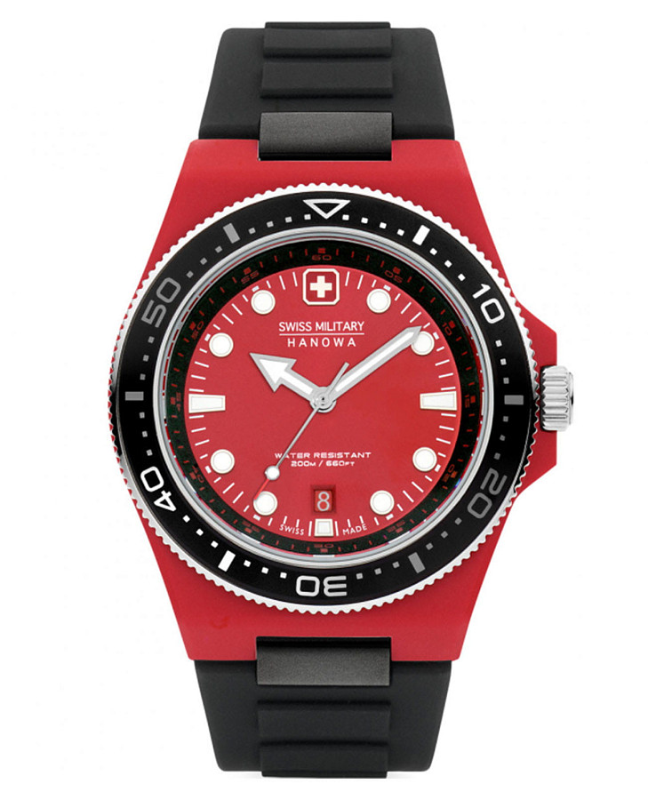 Часы Swiss Military Hanowa Ocean Pioneer SMWGN0001183 — мужские, красный