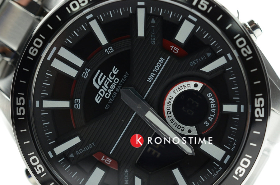 Часы Casio Edifice EFV-C100D-1AVDF (EFV-C100D-1A) — серебристый, сталь металл
