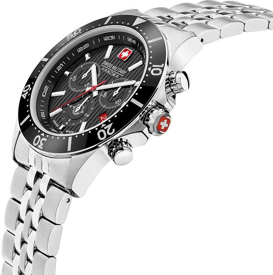 Часы Swiss Military Hanowa Flagship X Chrono SMWGI2100701 — кварцевые, сталь металл