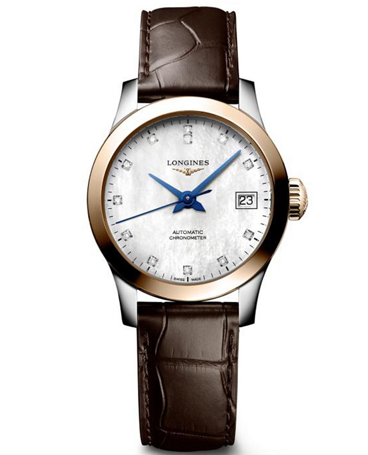 Часы Longines Record Collection L2.320.5.87.2 — женские, перламутровый