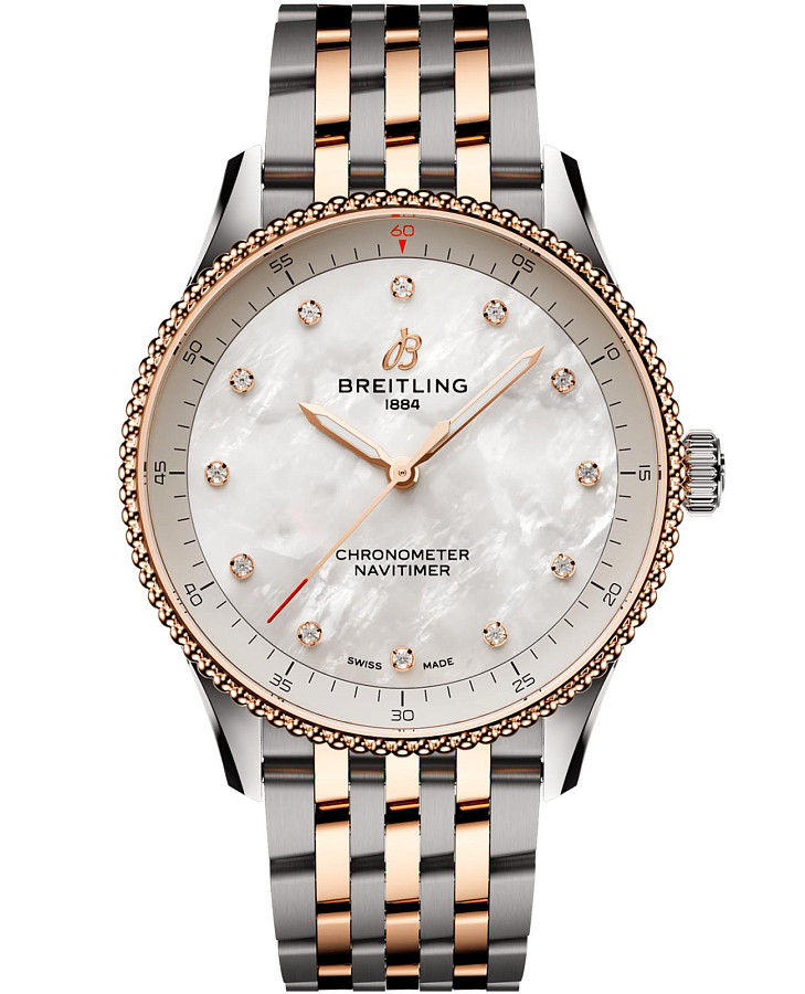 Часы Breitling Navitimer Automatic 32 U77320E61A1U1 — мужские, перламутровый