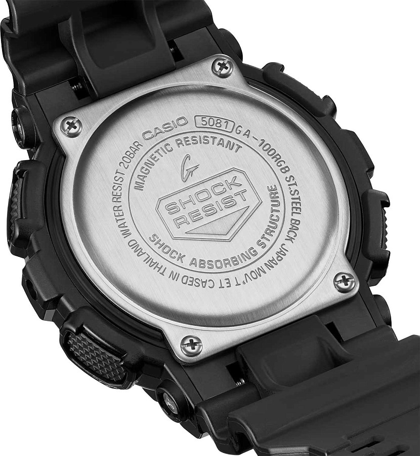 Часы Casio G-Shock GA-100RGB-1ADR (GA-100RGB-1A) — пластик, Япония
