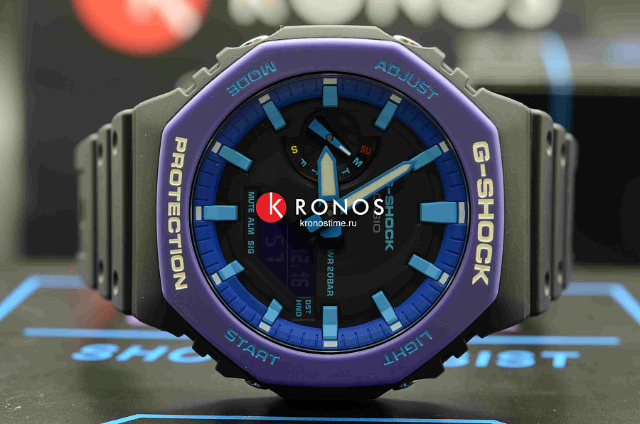 Часы Casio G-Shock GA-2100THS-1A — черный, пластик карбон