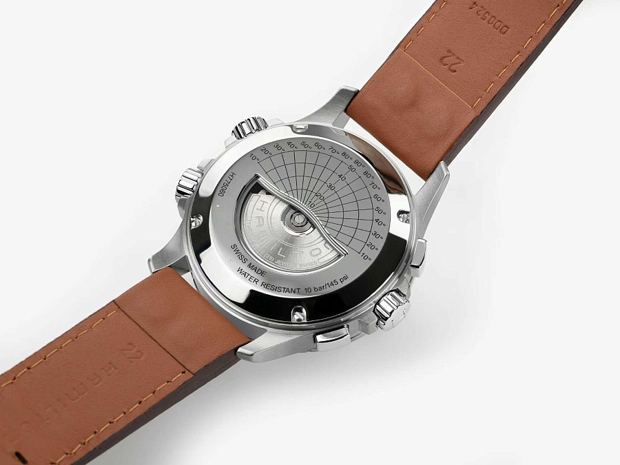 Часы Hamilton Khaki Aviation X-Wind Auto Chrono 44mm H77506540 — синий, сталь металл