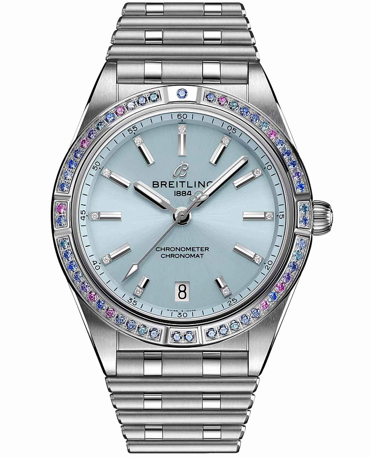 Часы Breitling Chronomat Automatic 36 G10380611C1G1 — женские, голубой