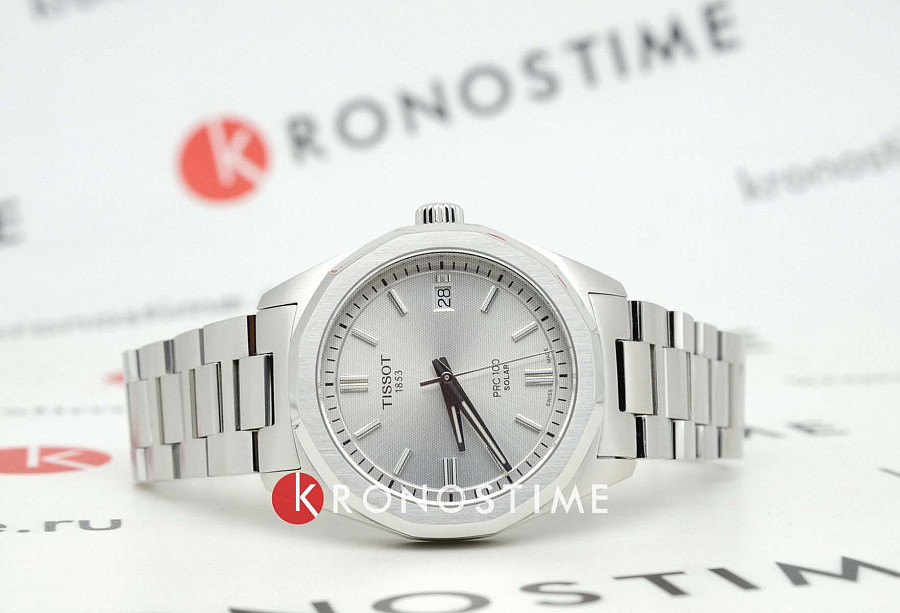 Часы Tissot PRC 100 Solar Quartz 34mm T151.822.11.031.00 — кварцевые, металл сталь