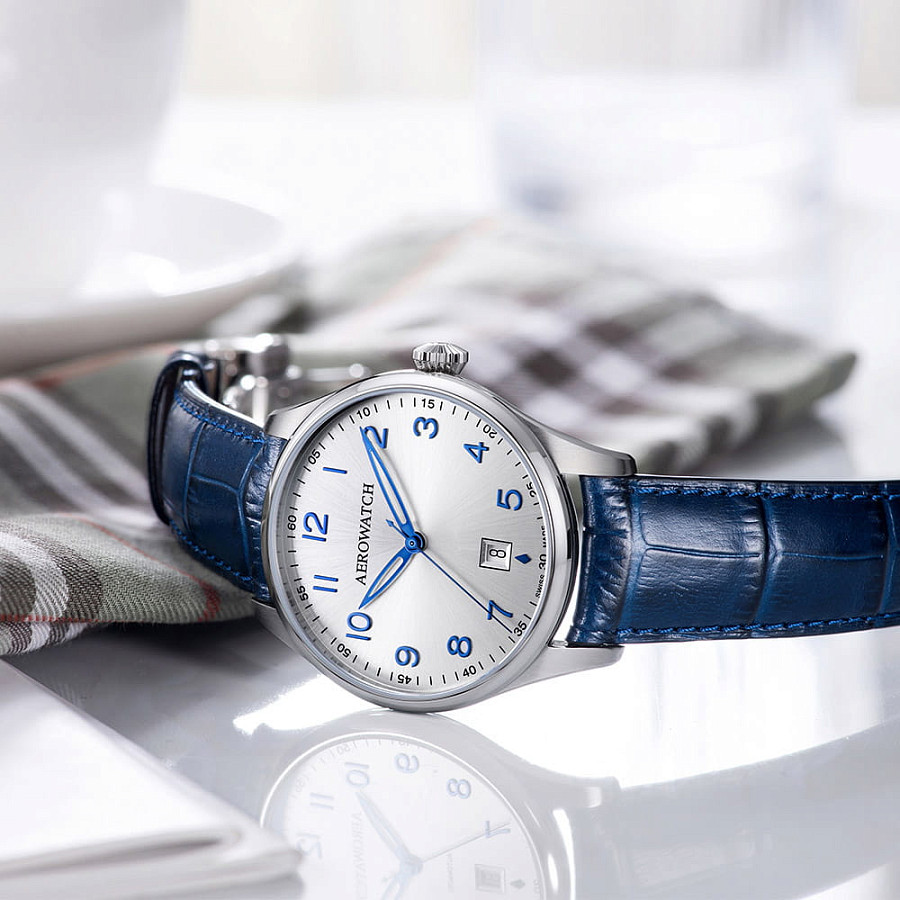 Часы Aerowatch Les Grandes Classiques 42997 AA01 — кварцевые, Швейцария, мужские