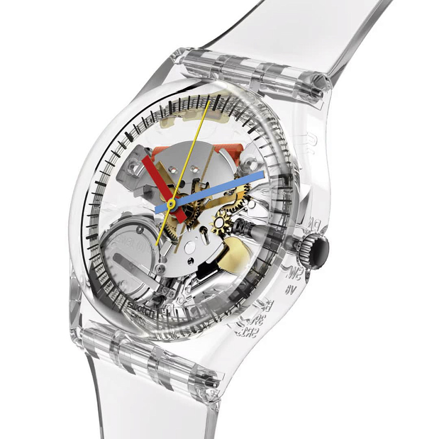 Часы Swatch Clearly Gent Pay! SO28K109-6000 — кварцевые, пластик