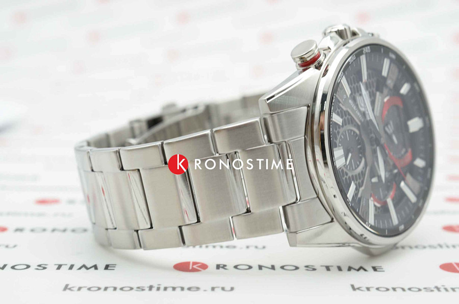 Часы Casio Edifice EQB-1200D-1A — мужские, нержавеющая сталь