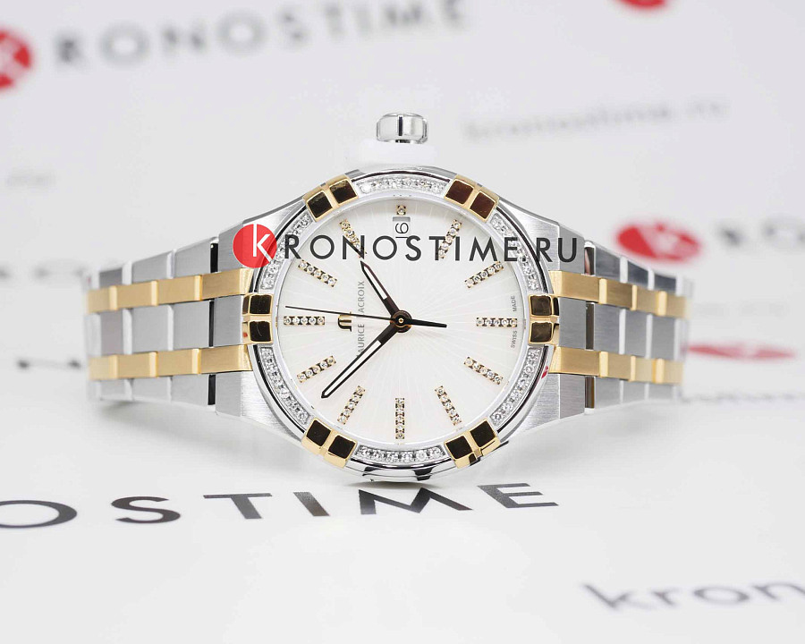 Часы Maurice Lacroix Aikon Quartz AI1106-PVPD2-170-1 — сталь c pvd покрытием, женские