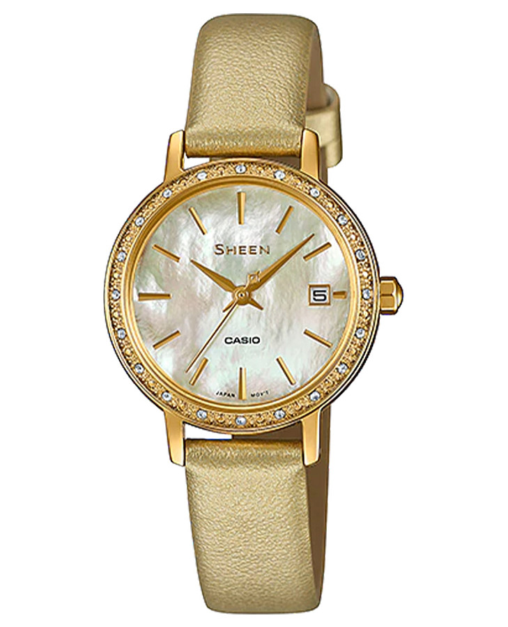 Часы Casio Sheen SHE-4060GL-9A — женские, перламутровый