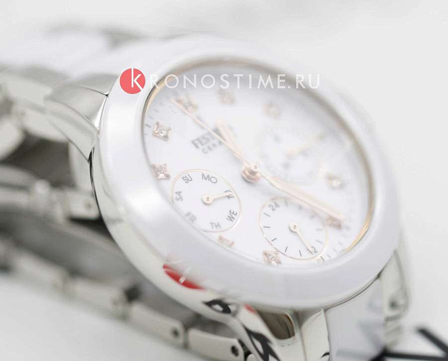 Часы Festina Ceramic F20497/1 — сталь + керамические вставки, женские