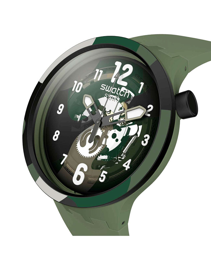 Часы Swatch Big Bold Biosourced Swatch Pay! SB05G108-5300 — кварцевые, пластик