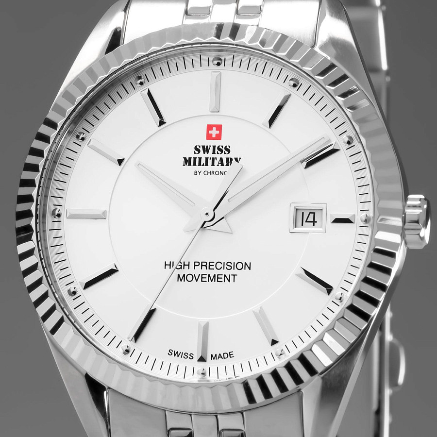Часы Swiss Military by Chrono Сверхточные SM34065.02 — металл, Швейцария
