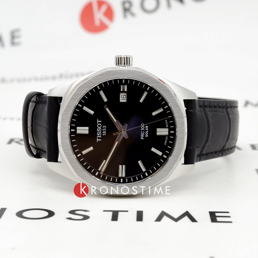 Часы Tissot PRC 100 Solar Quartz 39mm T151.422.16.051.00 — кварцевые, металл сталь