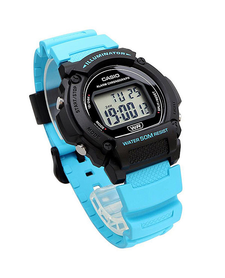 Часы Casio Collection W-219H-2A2VEF — пластик, мужские