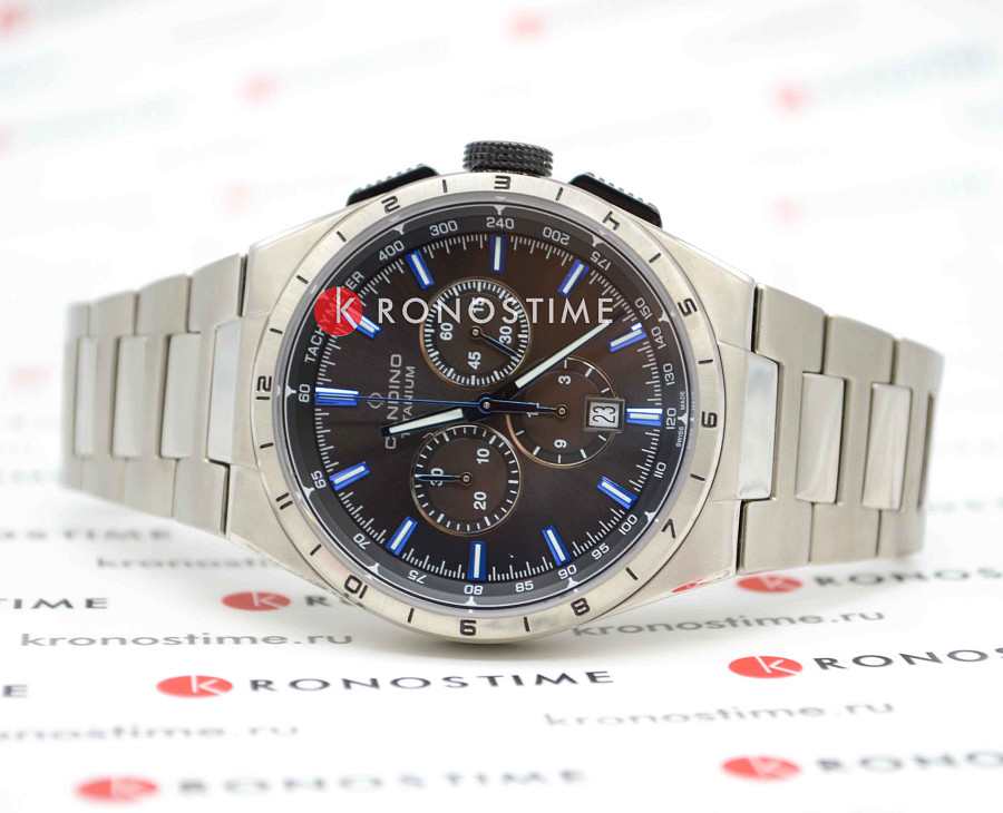 Часы Candino Titanium Chrono C4603/E — кварцевые, металл титан