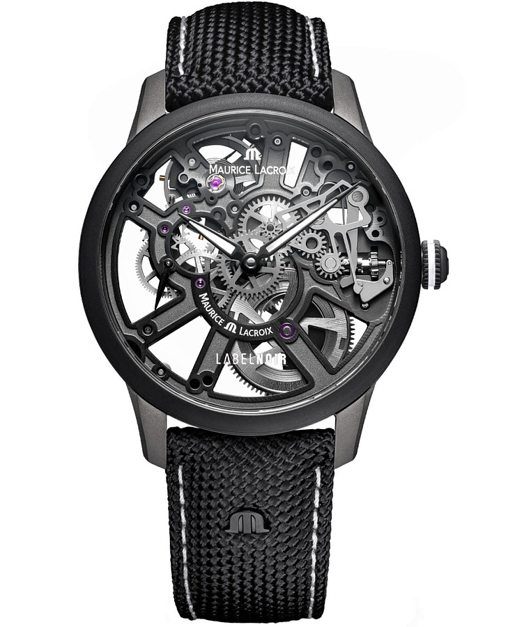 Часы Maurice Lacroix Masterpiece Skeleton Label Noir MP7228-DLB04-090-2 — мужские, серый