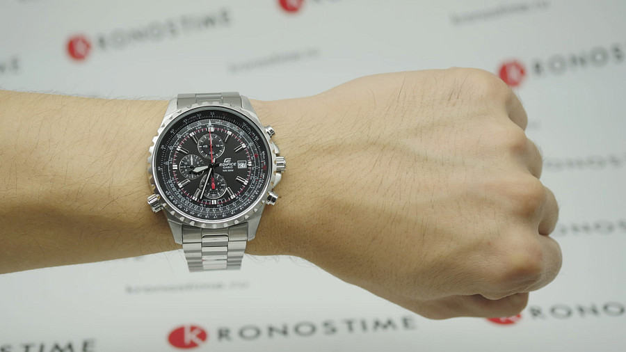 Часы Casio Edifice EF-527D-1A — мужские, серебристый