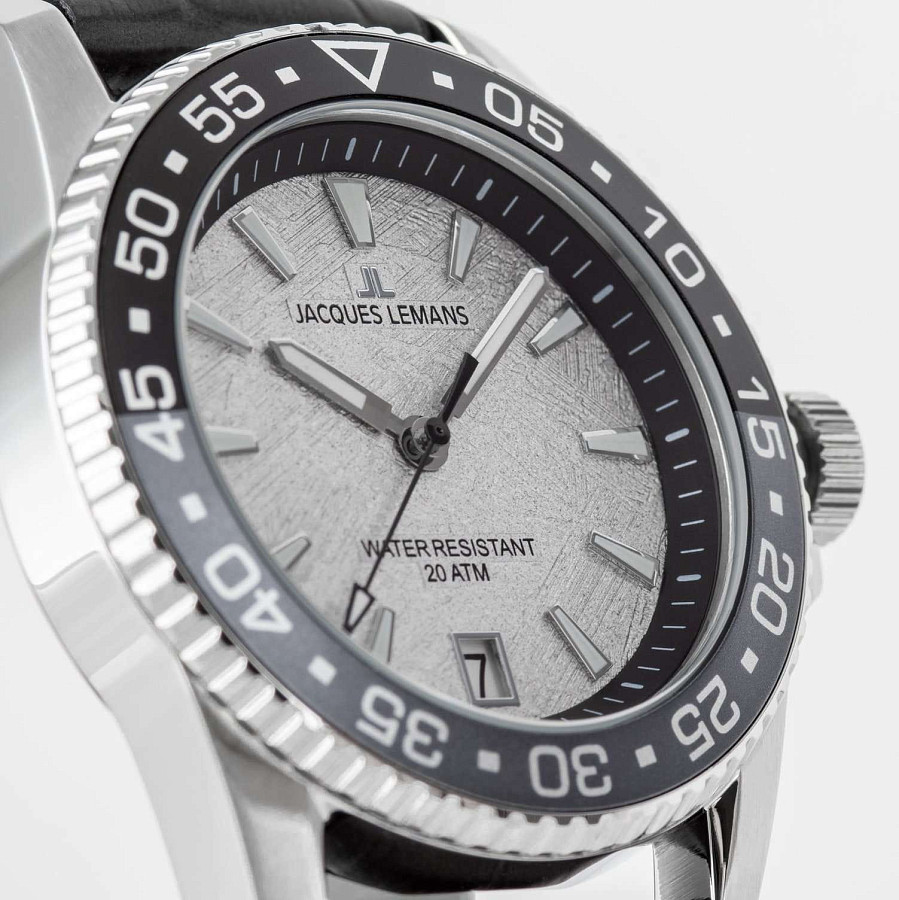 Часы Jacques Lemans Liverpool Diver 1-2205E — серебристый, металл сталь