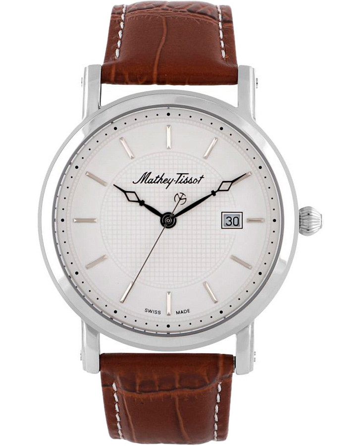 Часы Mathey-Tissot City Leather HB611251AI — мужские, белый