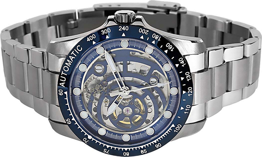 Часы Santa Barbara Polo & Racquet Club Luxury SB.1.10527-3 — механические, металл сталь