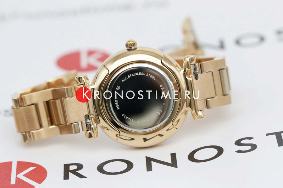 Часы Fossil Georgia ES4301 — женские, нержавеющая сталь + золото 18к