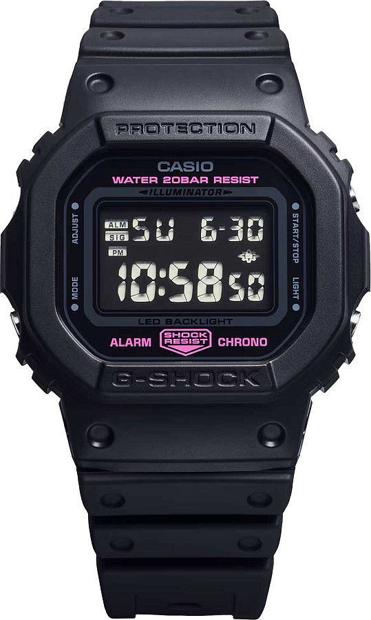 Часы Casio G-Shock DW-5600PK-1D — электронные, пластик