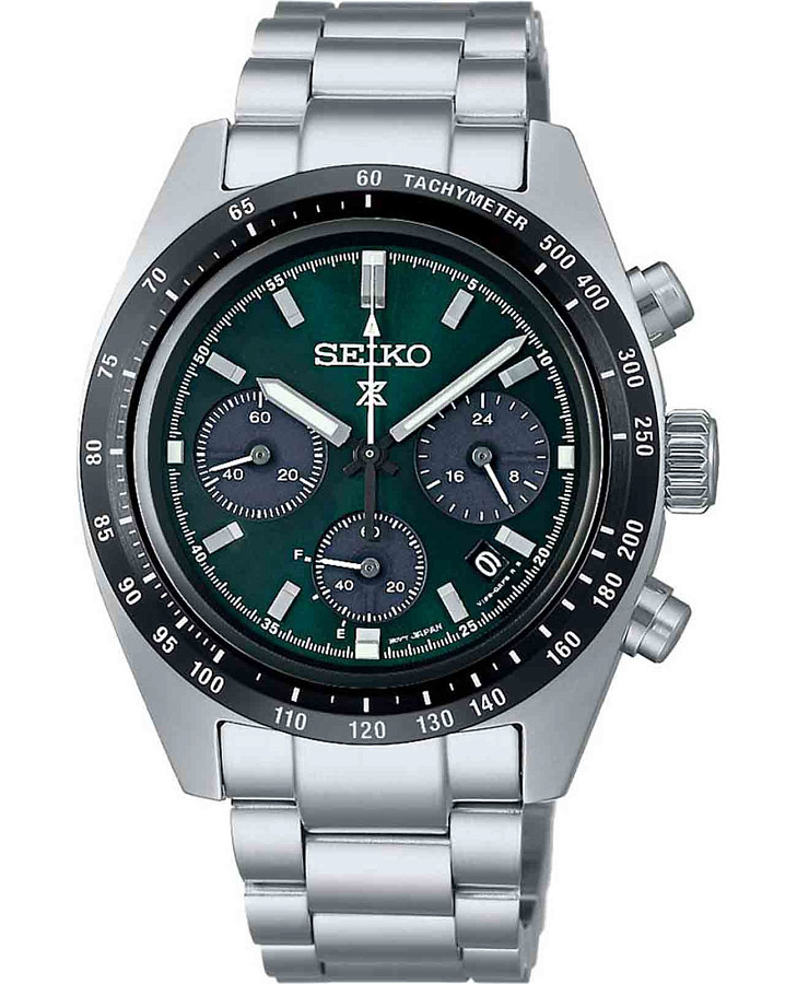 Часы Seiko Prospex Speedtimer SSC933P1 — мужские, зеленый