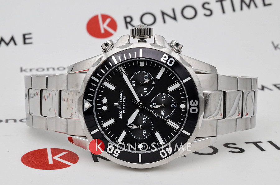Часы Jacques Lemans Sport 1-2091F — кварцевые, сталь металл