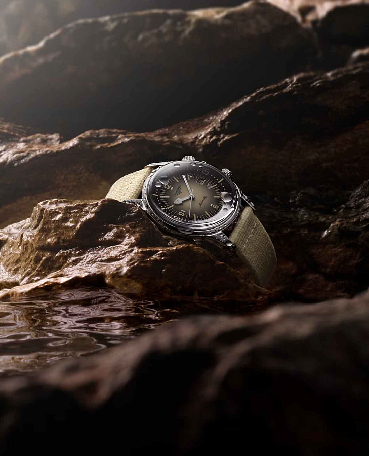 Часы Longines Legend Diver Watch L3.774.4.30.2 — мужские, бежевый