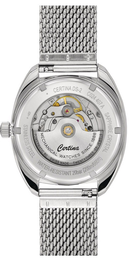 Часы Certina DS-2 C024.407.11.051.00 — черный, металл сталь