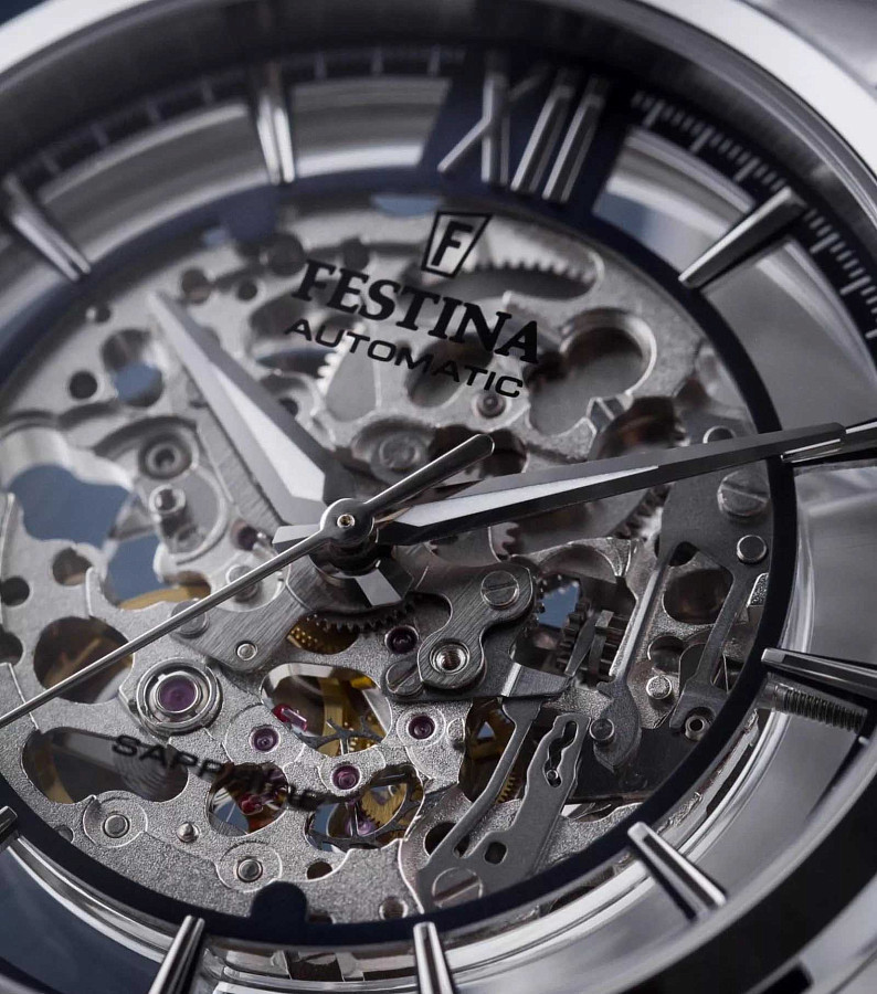 Часы Festina Automatic F20630/3 — серебристый, сталь металл