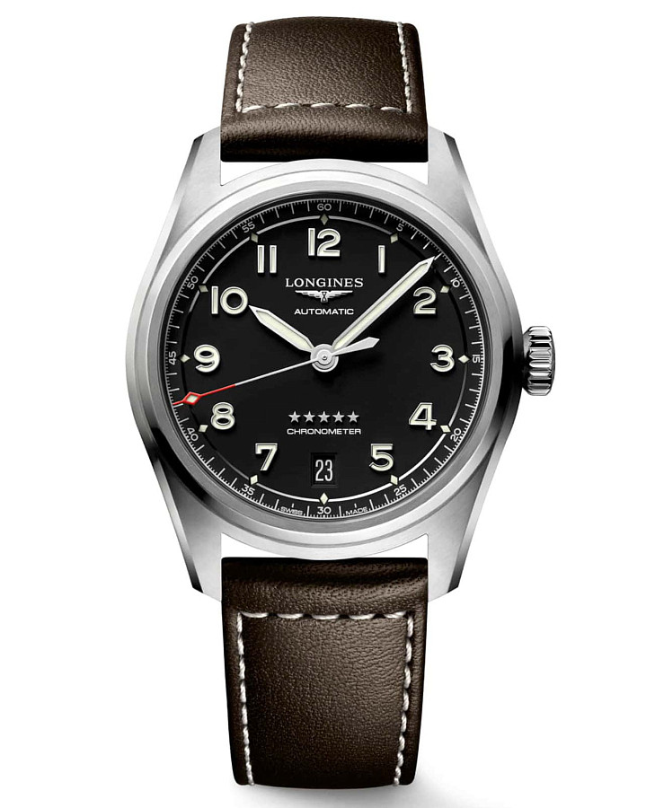 Часы Longines Spirit L3.410.4.53.0 — мужские, черный
